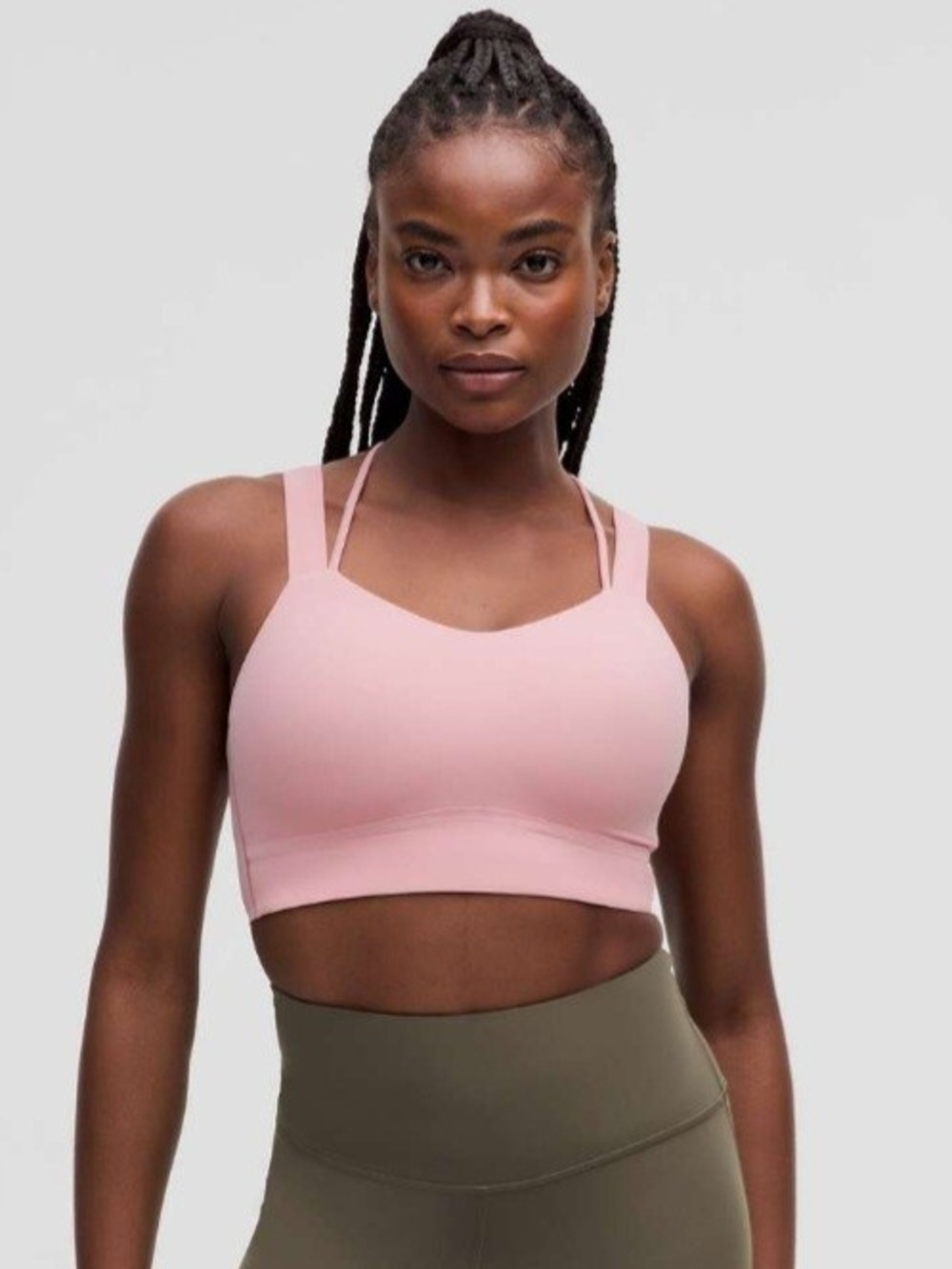 NWT Lululemon Like a Cloud Longline Bra *Light Support, D/DD Cup Pink Tide SZ 4